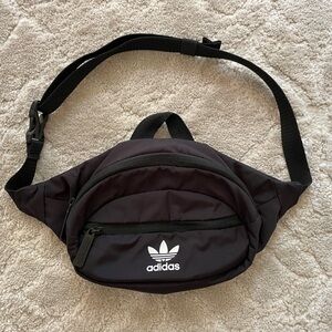 Adidas black Fanny pack with white logo